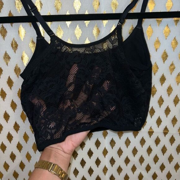 Colsie bralette racer back black lace size S - Picture 3 of 4